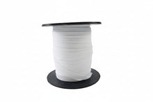 Load image into Gallery viewer, Spool of 10mm white Petersham ribbon on a black reel against a white background
