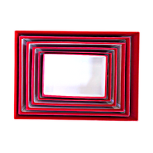 Load image into Gallery viewer, Rectangle Gift Boxes Plain Red set of 6 (Incl Ribbon and Tissue)
