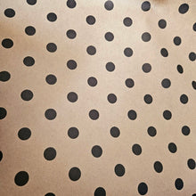 Load image into Gallery viewer, Wrapping Paper Kraft with Polka Dots (10 or 50 Meter Roll)