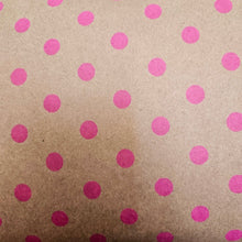 Load image into Gallery viewer, Wrapping Paper Kraft with Polka Dots (10 or 50 Meter Roll)