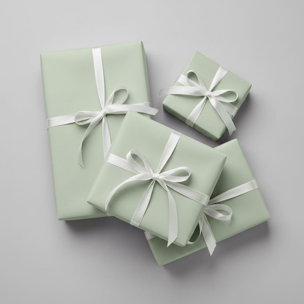 Wrapping Paper Plain Sage (10 or 50 Meter Roll)