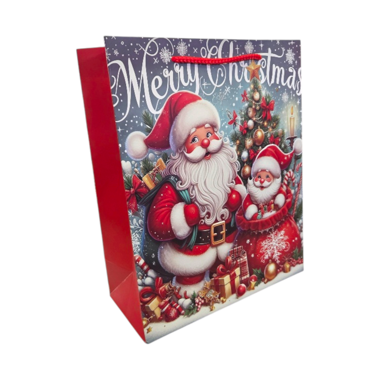 Santa's Winter Wonderland Gift Bag Set (6 Bags and Tissue)