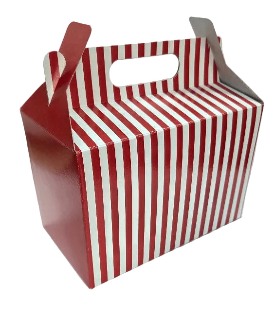 Red and white stripe party box