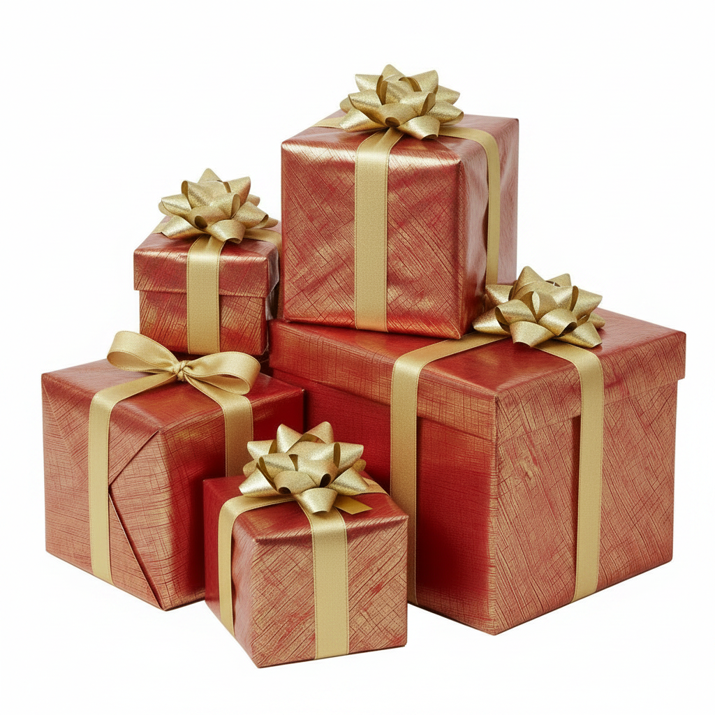 Textured red and gold patterned paper