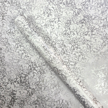Load image into Gallery viewer, Wrapping Paper Silver Marble on White (10 Meter Roll)