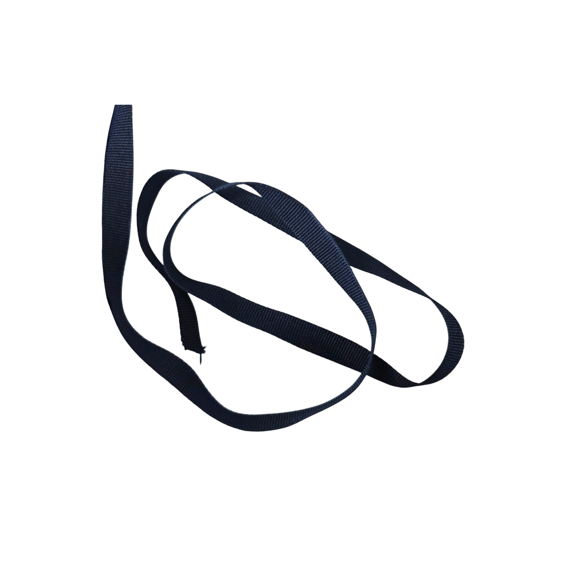 Navy blue petersham ribbon 10mm width on a white background