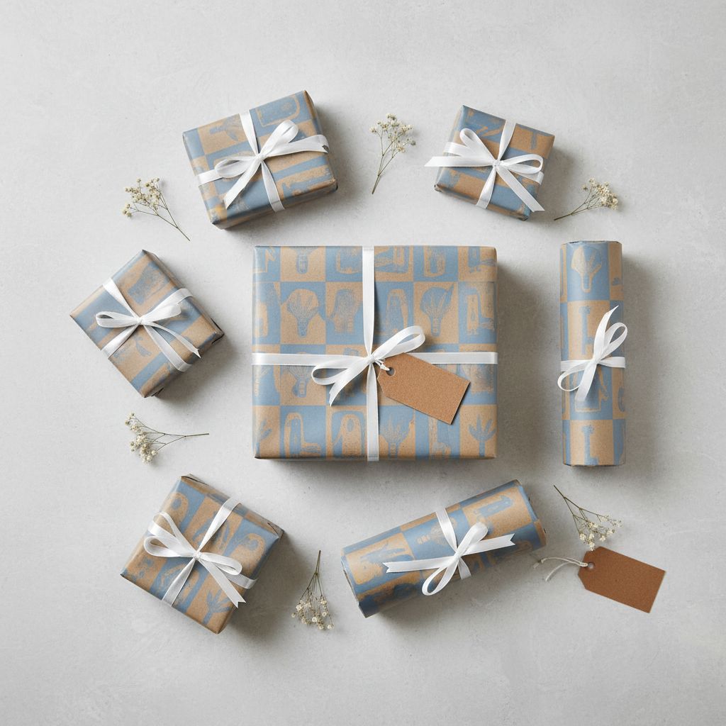 Wrapping Paper Gentle Rustic Safari Kraft (10 Meter Roll)