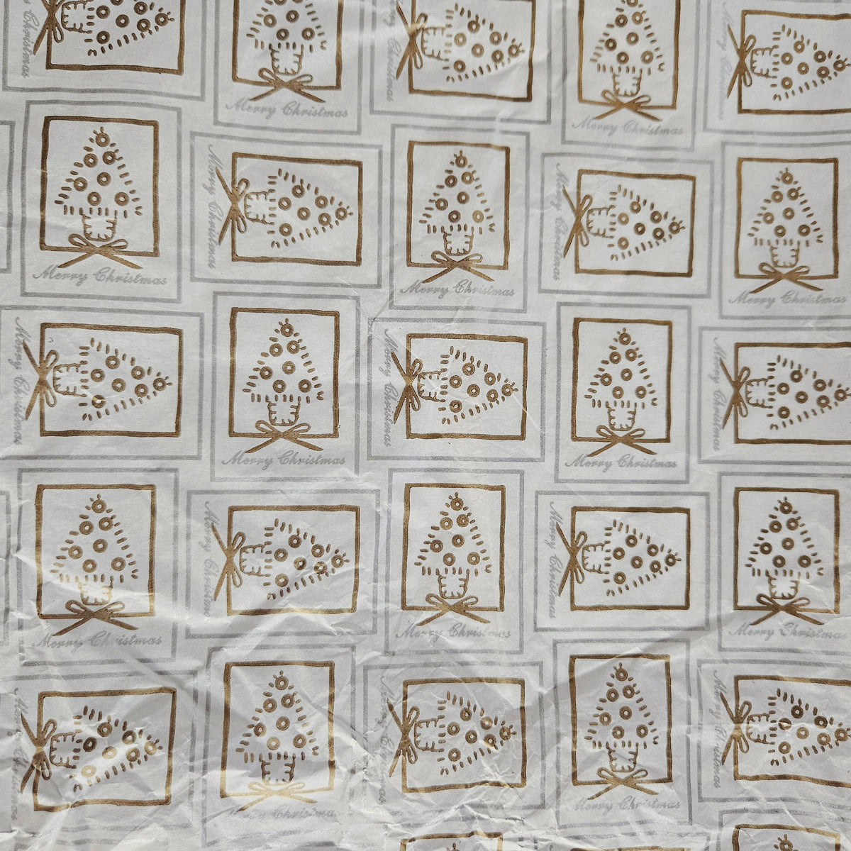 Christmas Tissue Paper gold Christmas Trees (Packs of 4 or 12 sheets)