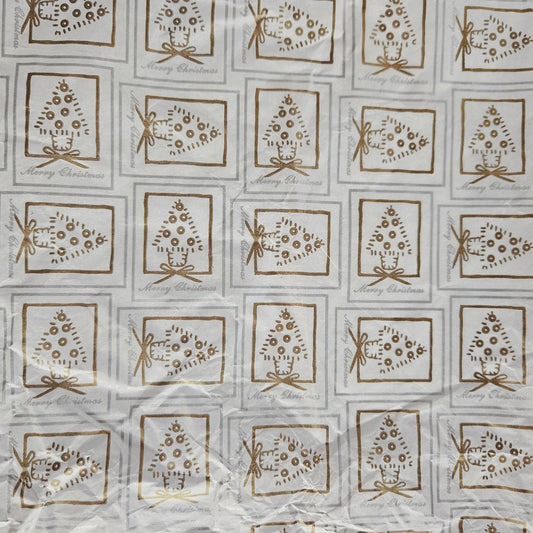Christmas Tissue Paper gold Christmas Trees (Packs of 4 or 12 sheets)