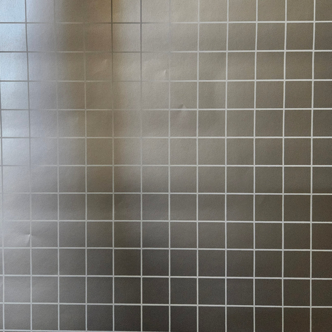 Wrapping Paper Checkered Metallic Silver and White (10 & 50 Meter Roll)