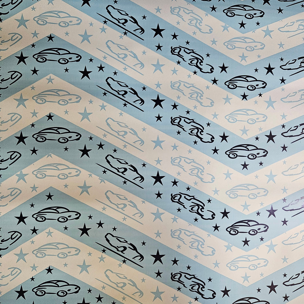 Wrapping Paper Blue Cars (10 Meter Roll)