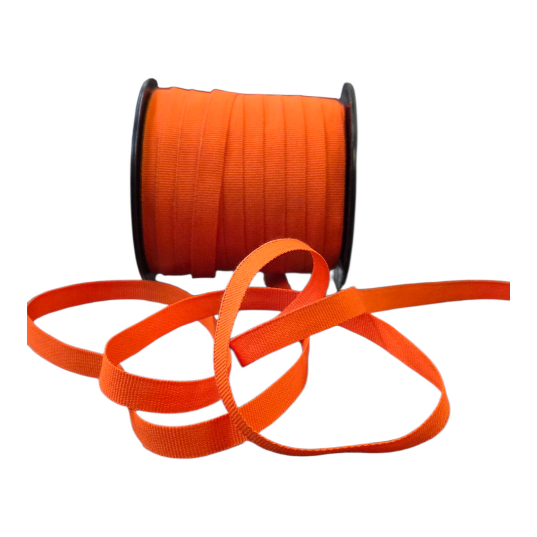 Petersham Ribbon Orange 10mm (5, 20 or 50 Meter Roll)