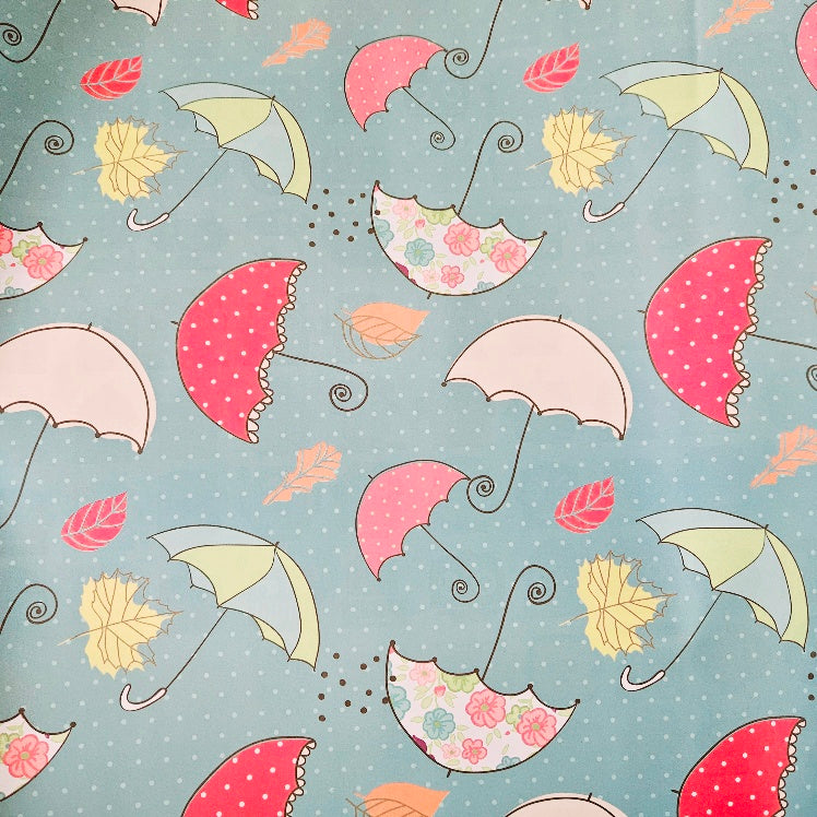 Wrapping Paper Autumn Umbrellas Sheets