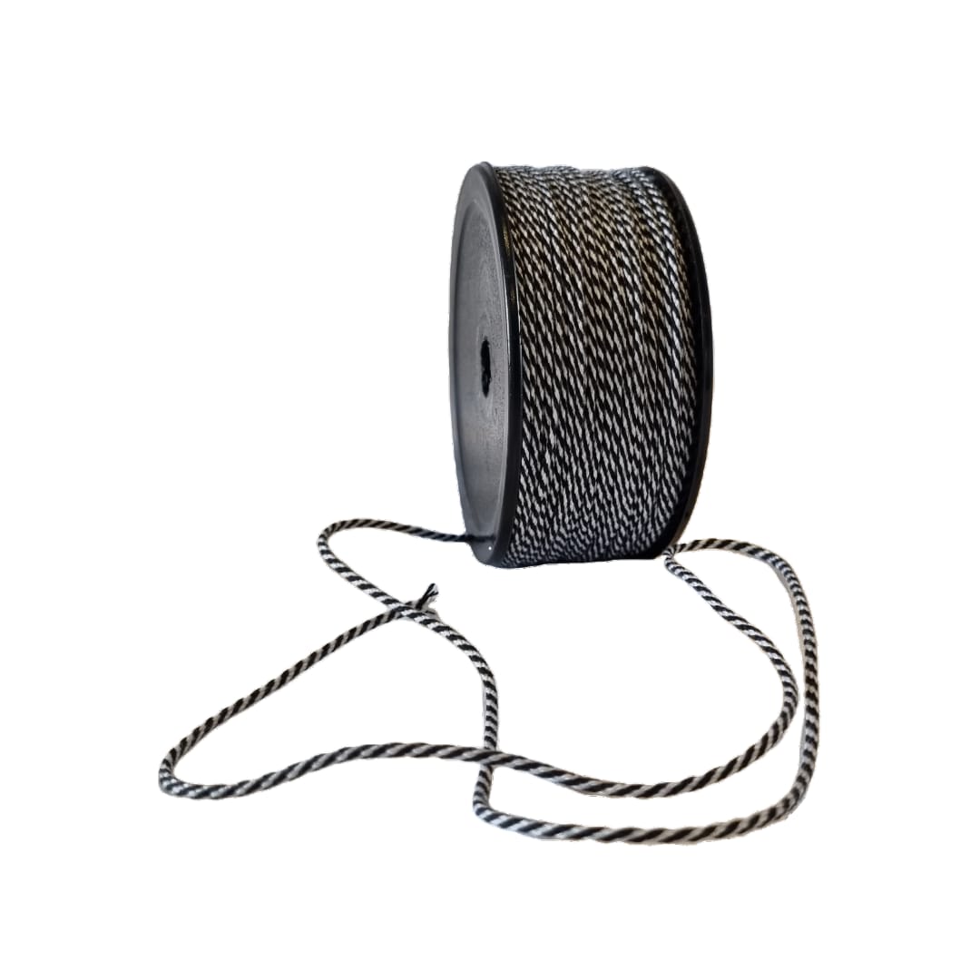 Bakers Twine Black and White (10 & 75 Meter Roll)