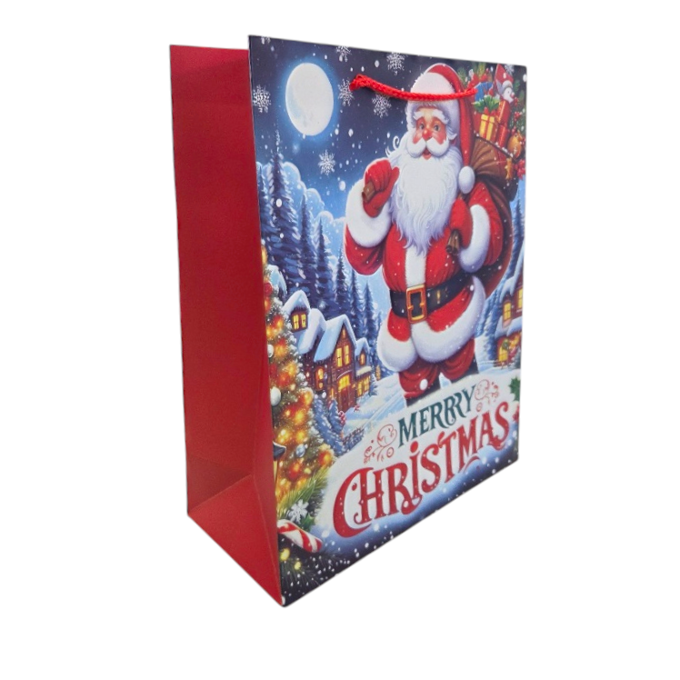 Santa's Winter Wonderland Gift Bag Set (6 Bags and Tissue)