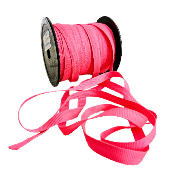 Petersham Ribbon Neon Pink 10mm (5, 20 or 50 Meter Roll)