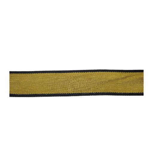 Petersham Ribbon Gold with Black Side Stripes 25mm (5, 20 or 50 Meter Roll)