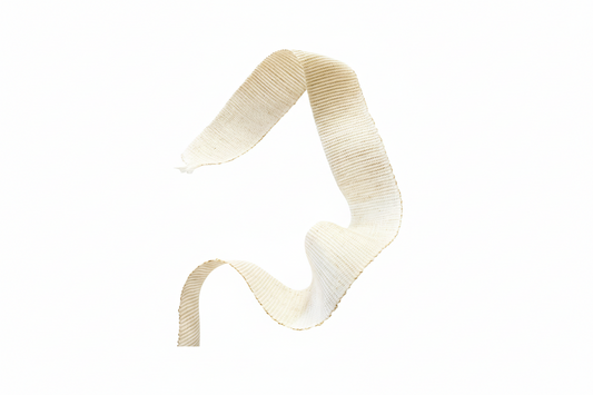 Petersham 25mm White with Gold Lurex 3m