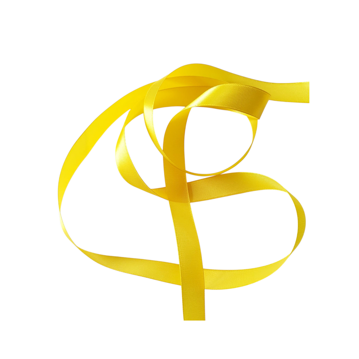 Satin Ribbon Bright Yellow 15mm