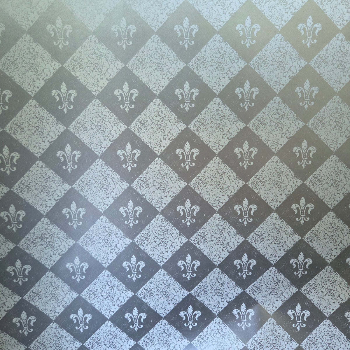 Wrapping Paper Silver Fleur de Lis (10 Meter Roll)