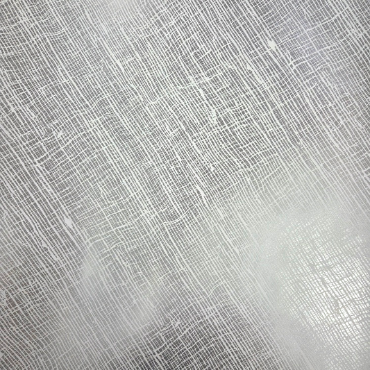 Wrapping Paper Silver and White Hessian Design (10 or 50 Meter Roll)