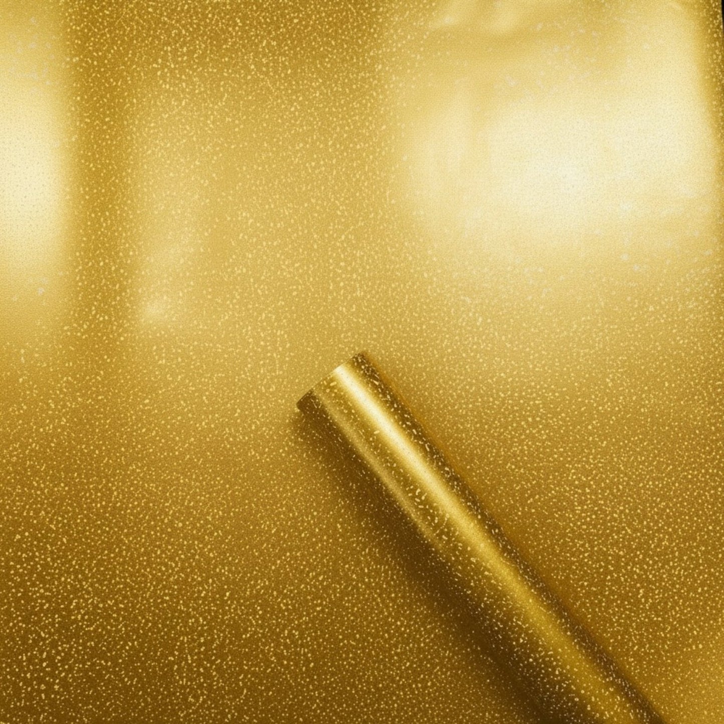 Wrapping Paper Gold with White Speckles (10 Meter Roll)