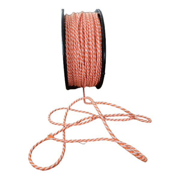 Bakers Twine Orange and White (10 & 75 Meter Roll)