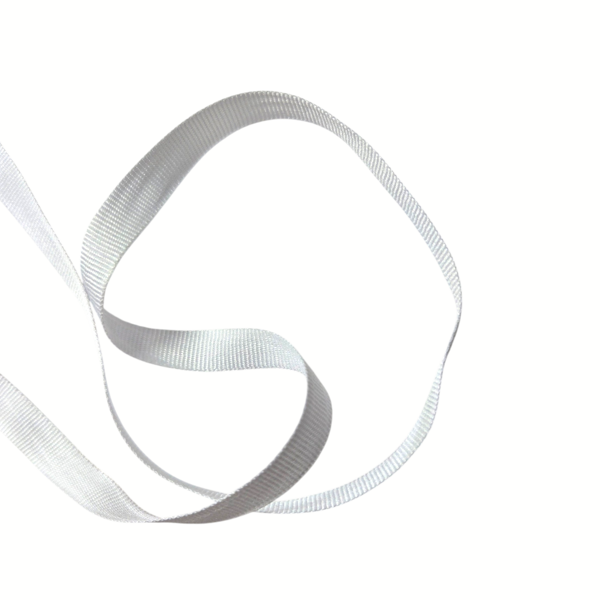 White ribbon on a white background