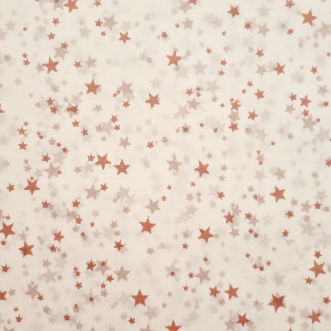 Sheeted Tissue Paper Rose Gold Stars 4 Sheets