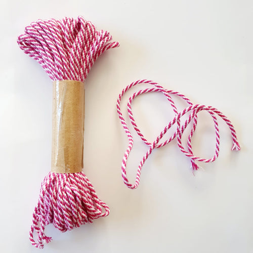 Bakers Twine Berry and White