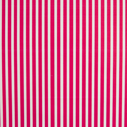 Cerise and White Stripe Wrapping Paper 