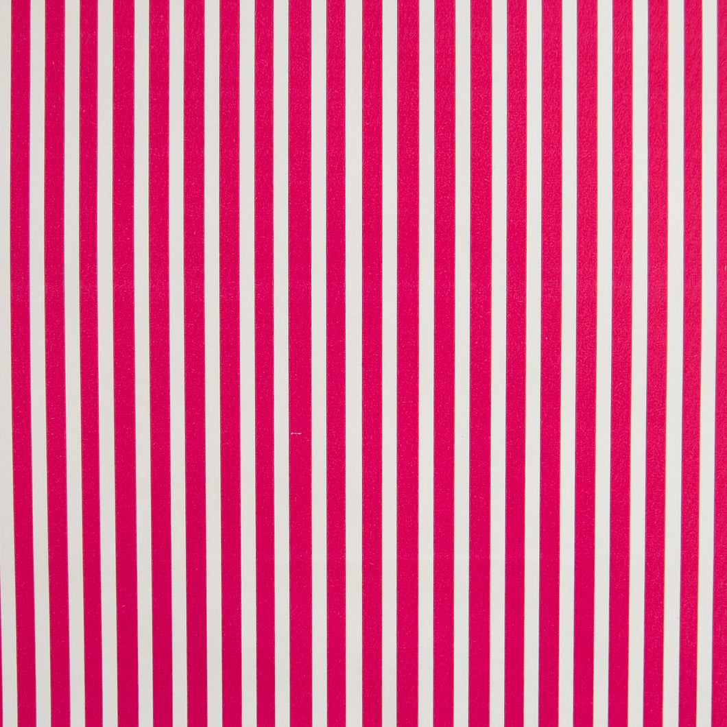 Cerise and White Stripe Wrapping Paper 