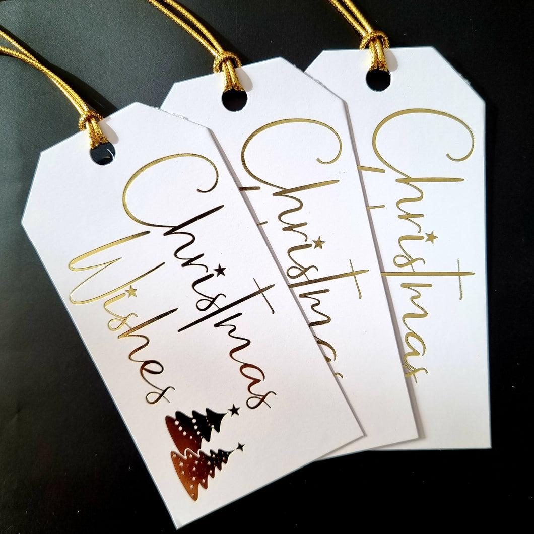 Christmas Gift Tag Merry Christmas with Trees (3 Tags Per Pack)