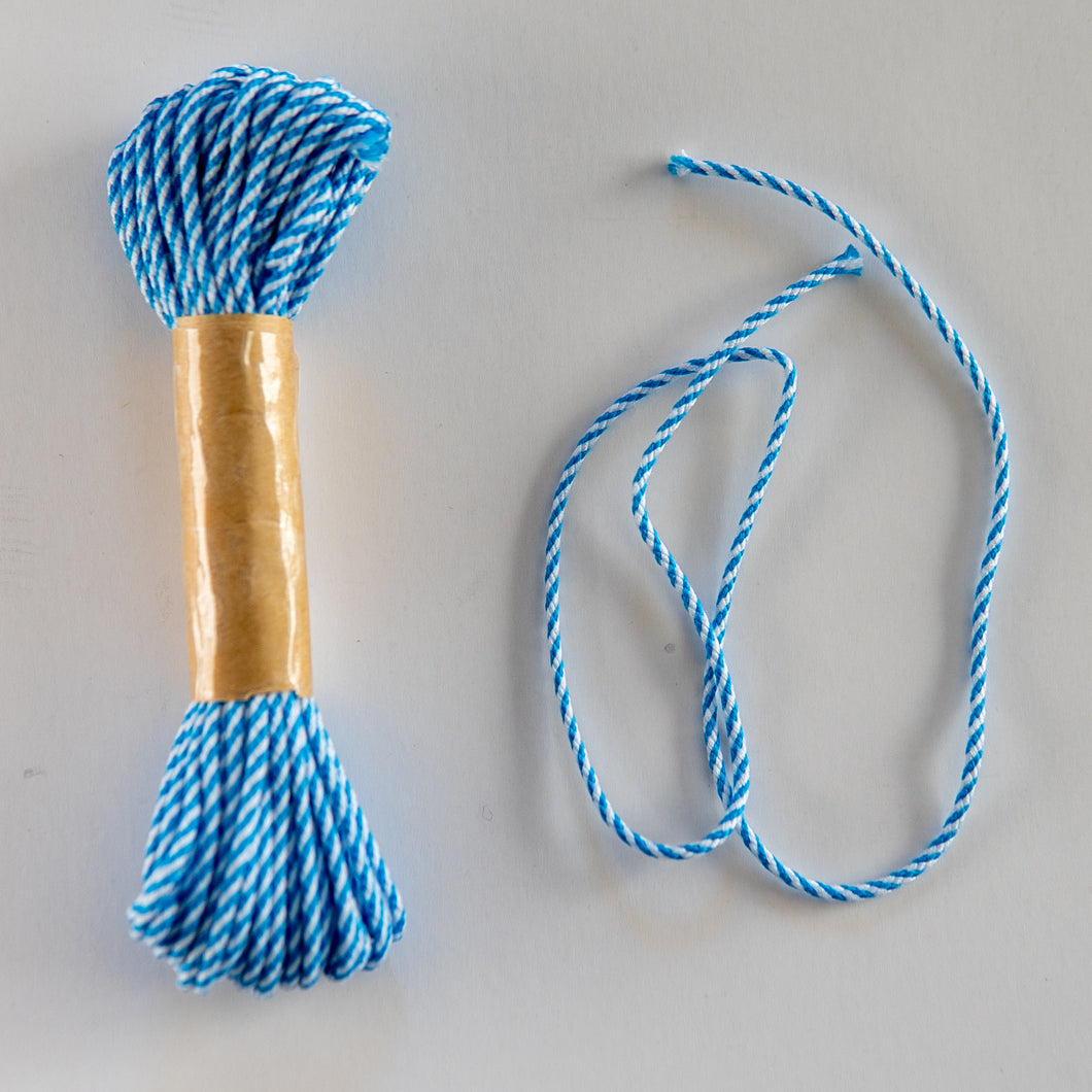 Bakers Twine Fire Blue and White