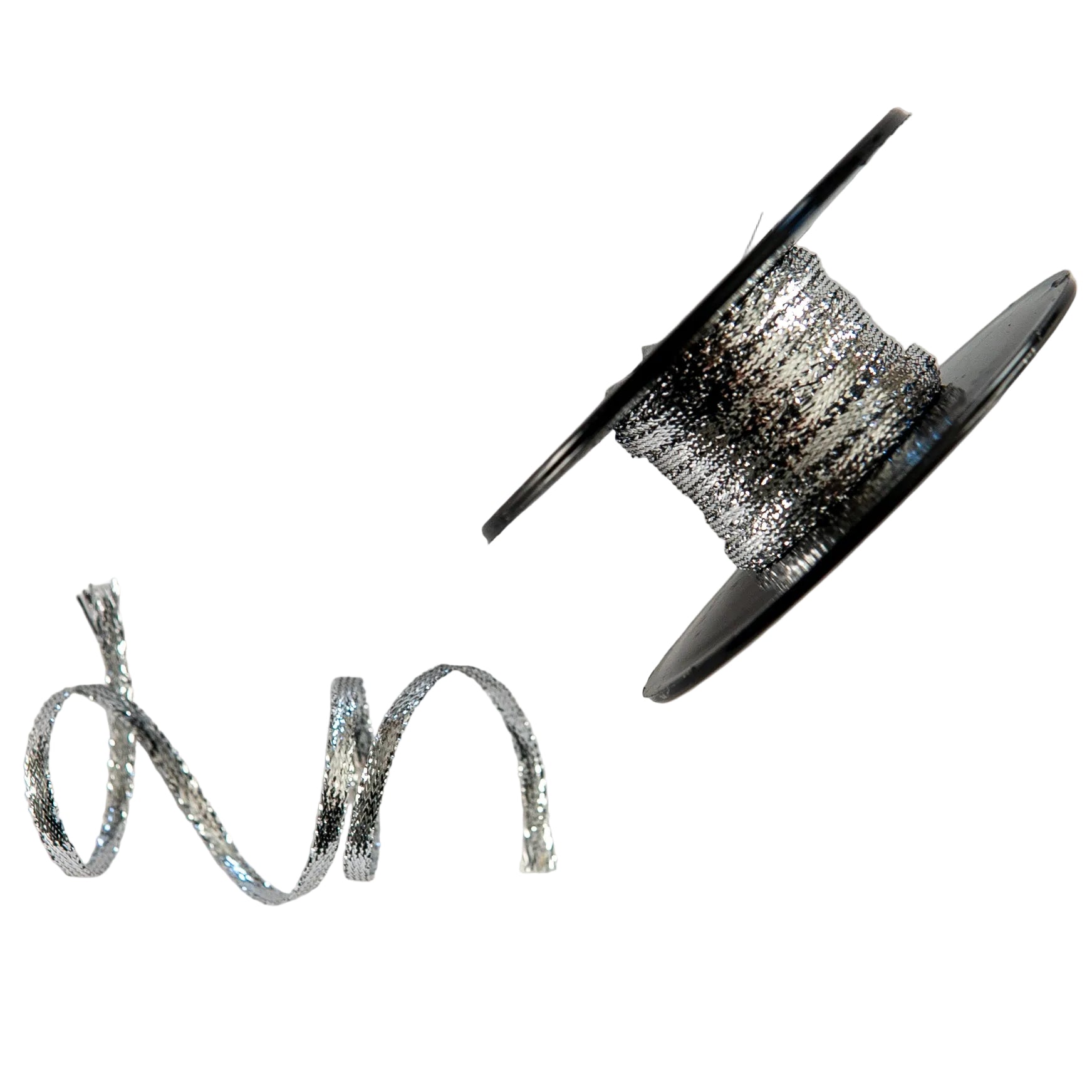 Silver Lurex Flat 3mm 20 Meter