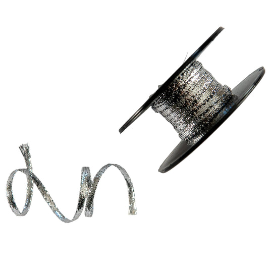 Silver Lurex Flat 3mm 20 Meter