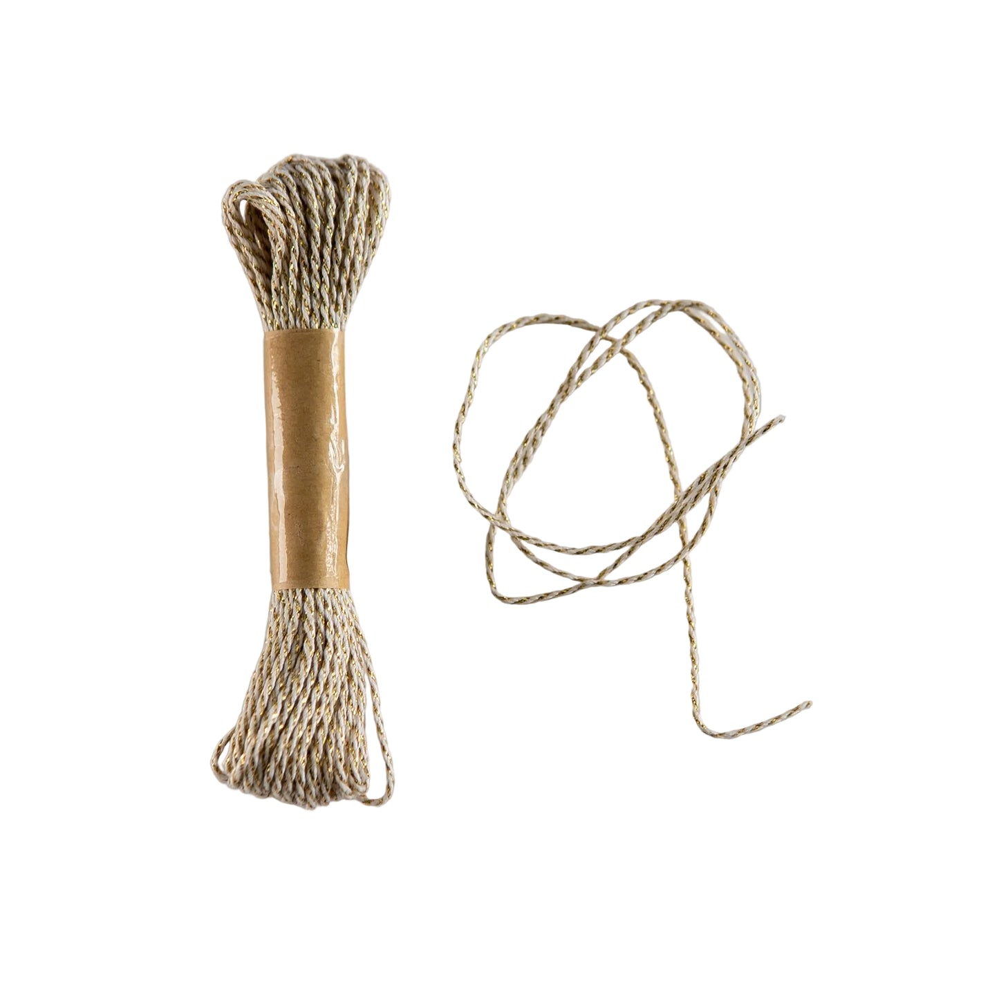 Bakers Twine White with Gold Lurex