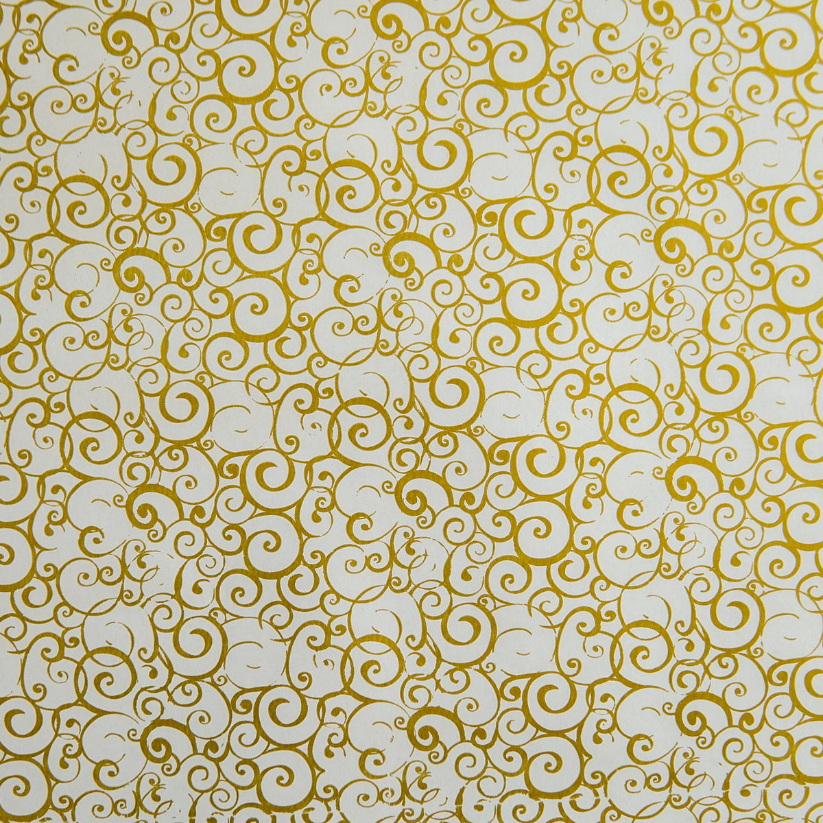 Wrapping Paper White with Gold Curls (10 or 50 Meter Roll)