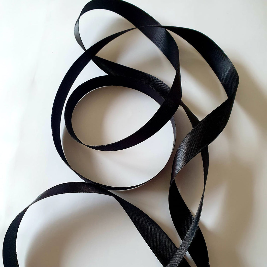 Black Satin Ribbon