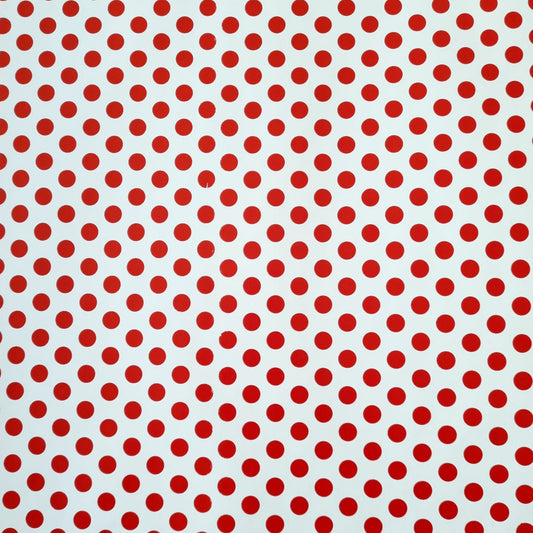 Wrapping Paper Red Polka Dot (10 or 50 Meter Rolls)
