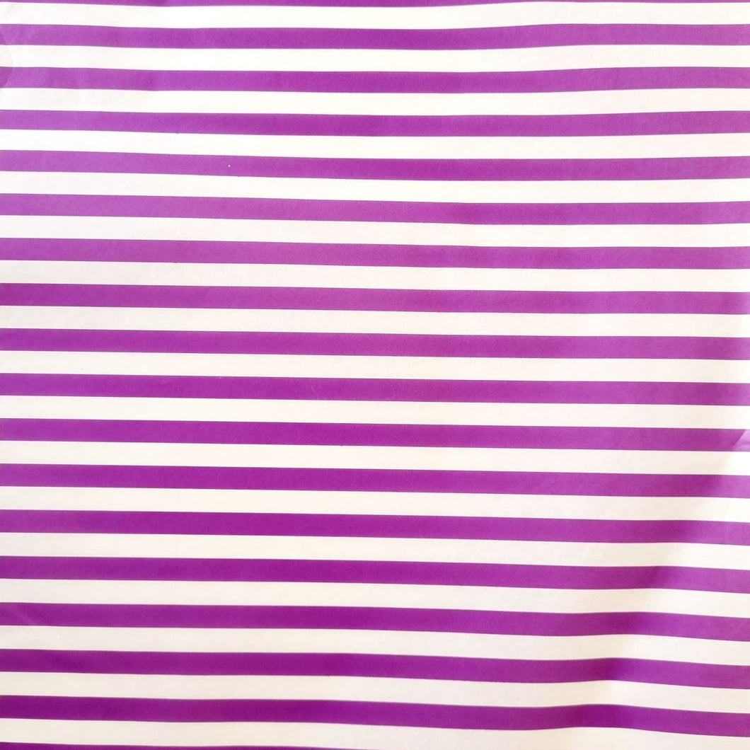 Tissue Paper Sheeted 500mm x 700mm Berry and White Stripes