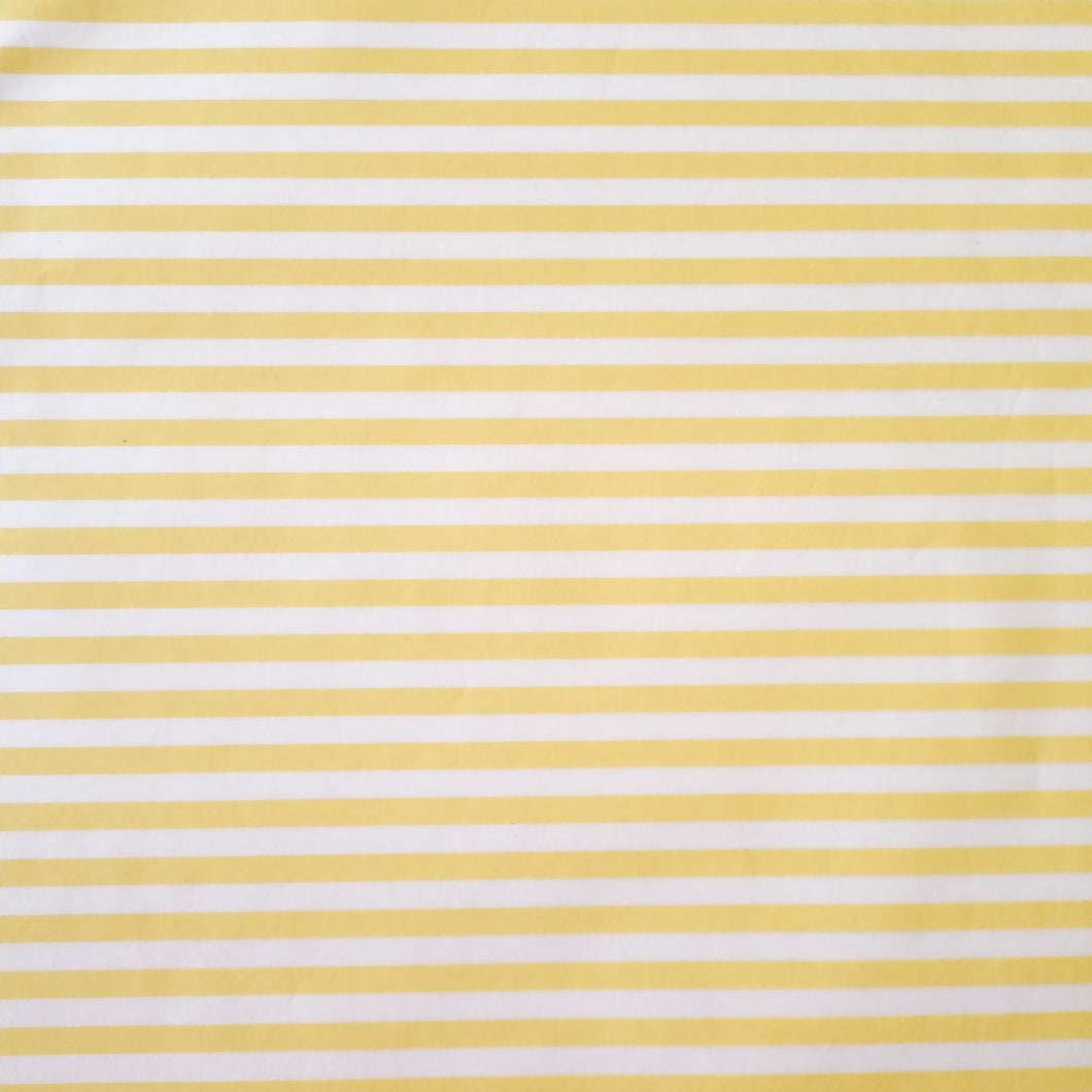 Tissue Paper Sheeted 500mm x 700mm Mustard and White Stripes