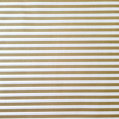 Tissue Paper Sheeted 500mm x 700mm Gold and White Stripes