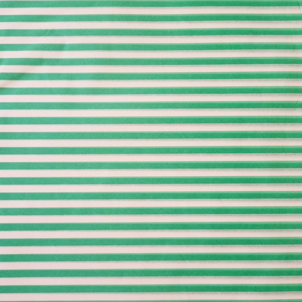 Tissue Paper Sheeted 500mm x 700mm Mint and White Stripes