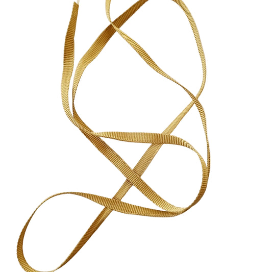 Petersham Ribbon Plain Gold 6mm