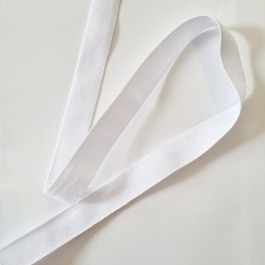 Petersham Ribbon Plain White