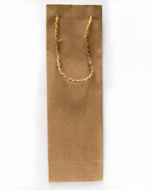 Kraft Bottle Gift Bag with Jute Handle 