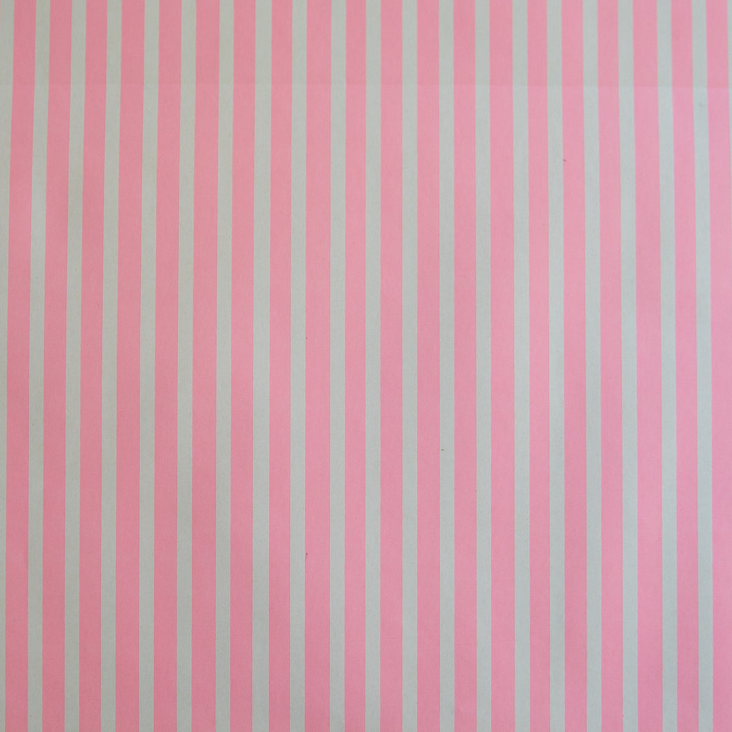 Baby Pink and White Stripe Wrapping Paper