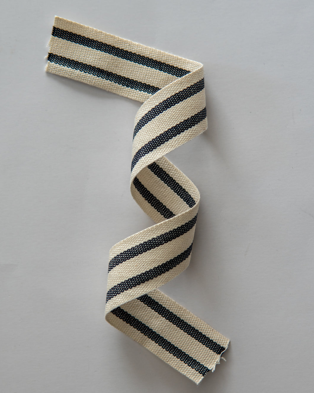 Cotton Fibre Navy Blue Stripes 5 Meter