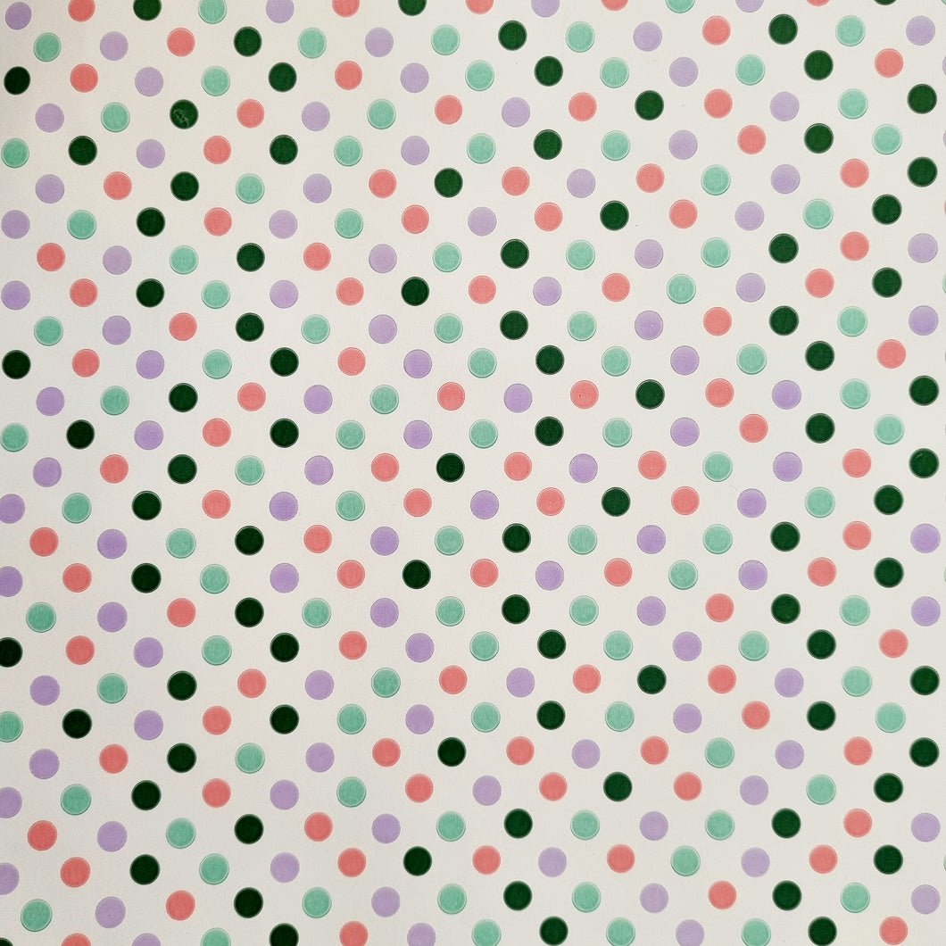 Wrapping Paper Pastel Colour Dots (10 Meter Roll)